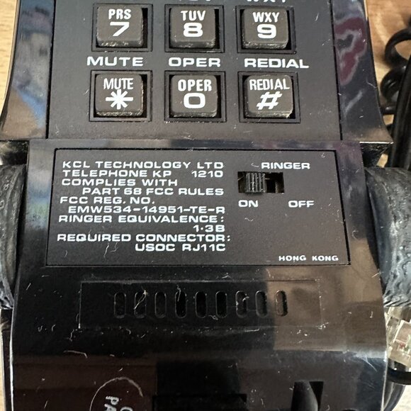 Vintage Black Trans-Am corded Telephone - Picture 5 of 5
